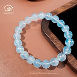 Ngọc Đan Tâm - Vòng Tay Aquamarine 8-9mm 4A - Mệnh Thuỷ & Mệnh Mộc 5