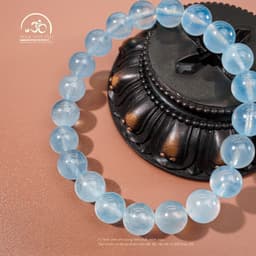 Ngọc Đan Tâm - Vòng Tay Aquamarine 8-9mm 4A - Mệnh Thuỷ & Mệnh Mộc 6