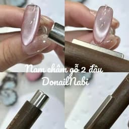 Nam Châm cán gỗ nâu Hơ Mắt Mèo 3in1 đa năng - Thanh nam châm 3 trong 1 đa chiều lực hút mạnh 4