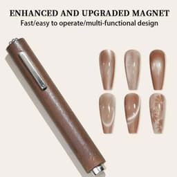 Nam Châm cán gỗ nâu Hơ Mắt Mèo 3in1 đa năng - Thanh nam châm 3 trong 1 đa chiều lực hút mạnh 1