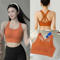 Áo Bra tập Gym, Yoga, Erobic cho nữ  mút đúc, chất lulu, hàng quảng châu form chuẩn  AT005 4