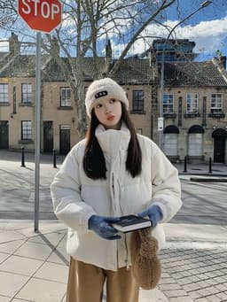 [Sẵn Kịp Tết] Áo Khoác Phao Nữ Chần Bông Tăm Dày Dặn Giữ Ấm Thu Đông Form Rộng Hàn Quốc Mặc Đi Làm Đi Đà Lạt Chali P35 8