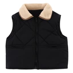 Áo Khoác Sát Nách Mùa Đông Cho Bé 2-8 Tuổi, Sữa Áo Gile Phao Cổ Lông Lót Nỉ, Thời Trang Quần Áo Quảng Châu. 5