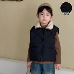 Áo Khoác Sát Nách Mùa Đông Cho Bé 2-8 Tuổi, Sữa Áo Gile Phao Cổ Lông Lót Nỉ, Thời Trang Quần Áo Quảng Châu. 7