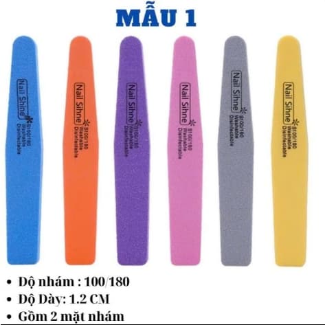 Phao dũa móng Sunshine 2 mặt nhám 100/180, độ nhám cao, dễ sử dụng Nail Michi Store