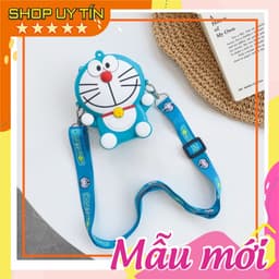 [Mới] Túi xách đeo chéo silicon hình đô rê mon doraemon, thời trang dễ thương đựng bao lì xì mỹ phẩm 1