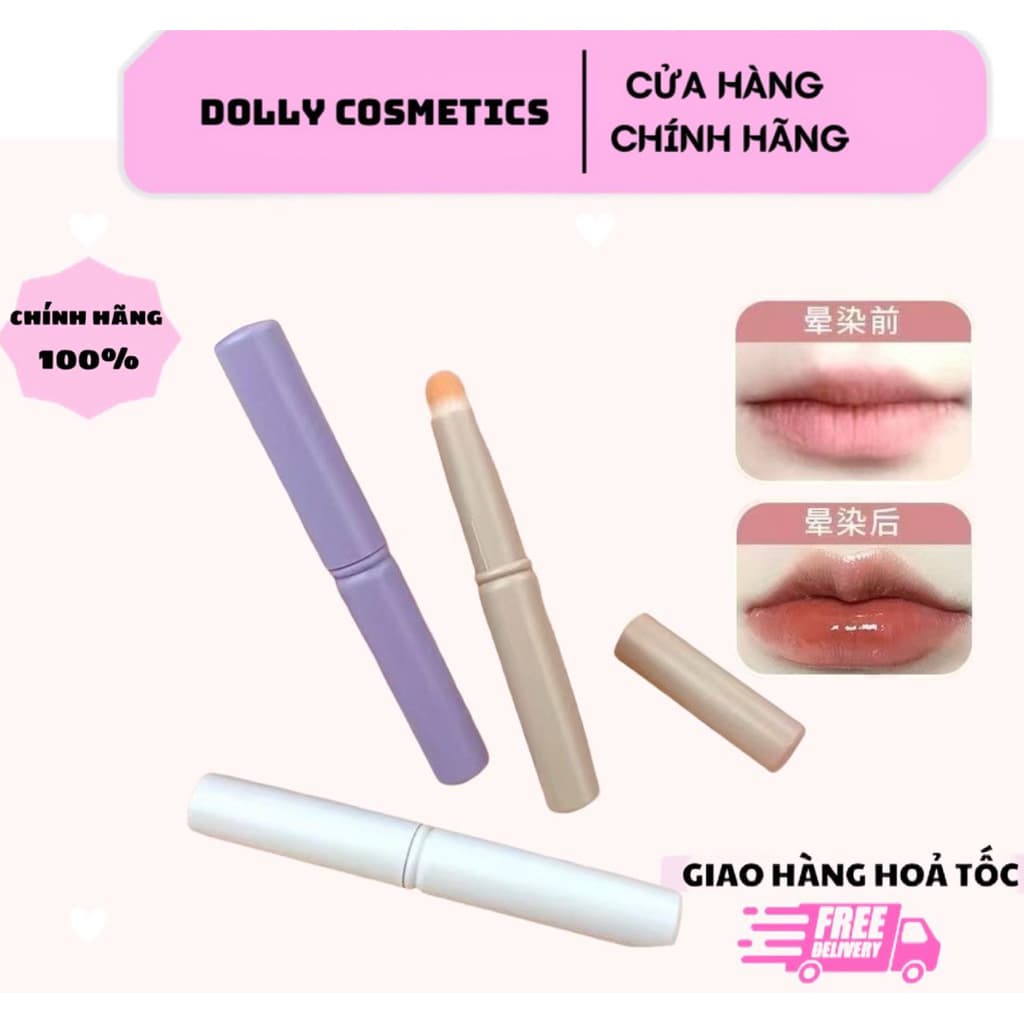 Cọ trang điểm môi có nắp , che khuyết điểm đa năng đầu tròn siêu tiện lợi Cao Cấp