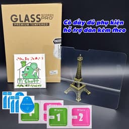 Kính CL iPad PRO 13" M4/M5 2024/2025 Cường Lực 9H-2.5D Trong Suốt 2