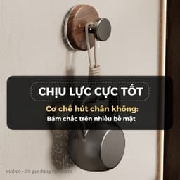 [ Combo 5 Móc ] Treo Hút Chân Không Chịu Lực Tốt - Không Cần Đục Tường VINBEO 6