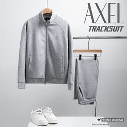 Quần Áo khoác nỉ AXEL TRACKSUIT TORANO bộ cổ cao thêu logo ngực, chất nỉ dày dặn, giữ ấm tốt GWCS502-GWBS502 2