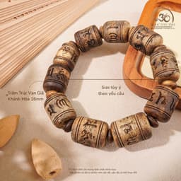 Ngọc Đan Tâm - Vòng Tay Trầm Trúc Vạn Giã Khánh Hòa 16mm - Đa Mệnh 2