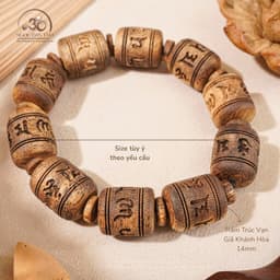 Ngọc Đan Tâm - Vòng Tay Trầm Trúc Vạn Giã Khánh Hòa 14mm - Đa Mệnh 2