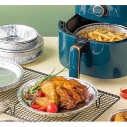 Khay Giấy Bạc Lót Nồi Chiên Không Dầu Đường Kính 22cm Khay Đựng Thực Phẩm Tiện Lợi 5