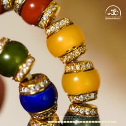Ngọc Đan Tâm - Vòng Tay Đá Ngũ Sắc Viền Pha Lê - Đa Mệnh 4