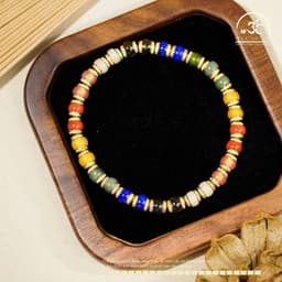 Ngọc Đan Tâm - Vòng Tay Đá Ngũ Sắc Viền Pha Lê - Đa Mệnh 3