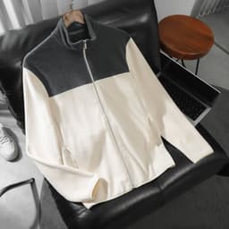 Áo khoác 1 lớp FLEECE JACKET TORANO lông can phối màu cổ cao cực kỳ ấm áp và trendy FWCR001 3