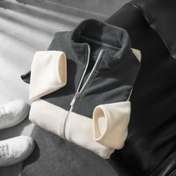 Áo khoác 1 lớp FLEECE JACKET TORANO lông can phối màu cổ cao cực kỳ ấm áp và trendy FWCR001 6
