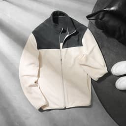 Áo khoác 1 lớp FLEECE JACKET TORANO lông can phối màu cổ cao cực kỳ ấm áp và trendy FWCR001 2