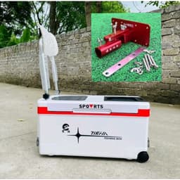 Thùng Câu Săn Hàng Vương Bản Có Tựa Bánh Xe Tay Kéo [ Dung tích 45 lít ] 4