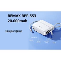 Pin Dự Phòng Sạc Nhanh 45W Wekome WP-88 15.000mah và 22.5W Remax RPP-675/ REMAX RPP-553 20.000mah 9