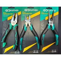 Kìm điện -Kìm cắt -Kìm nhọn.Bộ 3 kìm xanh gf 6'' và 8'' thiết kế chắc chắn bền đẹp tiện dụng 1