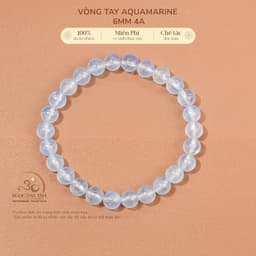 Ngọc Đan Tâm - Vòng Tay Aquamarine 6mm 4A - Mệnh Thuỷ & Mệnh Mộc 1
