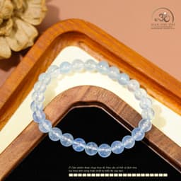 Ngọc Đan Tâm - Vòng Tay Aquamarine 6mm 4A - Mệnh Thuỷ & Mệnh Mộc 6