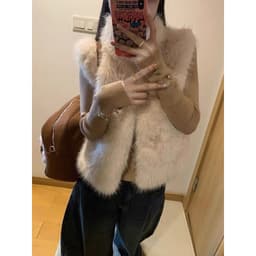 𝟏𝟒𝐚𝐦.𝐬𝐭𝐮𝐝𝐢𝐨 | Áo Gile Lông Thỏ Nữ Cổ Trụ Mềm Mịn Phom Ôm Sang Chảnh Phong Cách Hàn Quốc Mặc Thu Đông 5