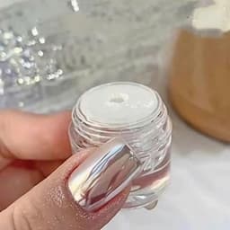 Hũ tráng gương trắng ánh bạc sang trọng quý phái, phụ kiện làm nail cao cấp Nail Michi 5