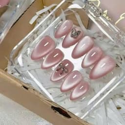 Mắt mèo ánh trăng hồng Milan-nail siêu sang, siêu xinh, hoàn hảo cho bạn Nail Michi 3