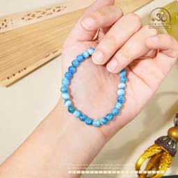 Ngọc Đan Tâm - Vòng Tay Đá Apatite 6mm 2A - Mệnh Thuỷ & Mệnh Mộc 4