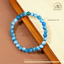 Ngọc Đan Tâm - Vòng Tay Đá Apatite 6mm 2A - Mệnh Thuỷ & Mệnh Mộc 2