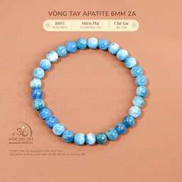 Ngọc Đan Tâm - Vòng Tay Đá Apatite 6mm 2A - Mệnh Thuỷ & Mệnh Mộc 1