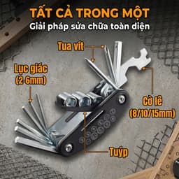 Bộ Lục Giác Sửa Chữa Cầm Tay Đa Năng JYoohome Dụng Cụ Tua Vít 16 trong 1 Lắp Giáp Sửa Chữa Xe Đạp 2