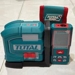 Bộ combo máy đo khoảng cách TMT57026 & máy đo mức cân bằng tia laser xanh TLL156601 Total TOSLL0401 5