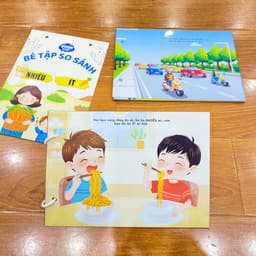 Thẻ Flash EVON BABY dạy bé tập nói - Thẻ A6 bé học nói mẫu câu chủ đề so sánh EVON 5