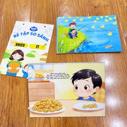 Thẻ Flash EVON BABY dạy bé tập nói - Giúp Bé Tập Nói Sớm - Bé tập so sánh - NHIỀU ÍT 5