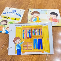 Thẻ Flash EVON BABY dạy bé tập nói - Giúp Bé Tập Nói Sớm - Bé tập so sánh - NHIỀU ÍT 6