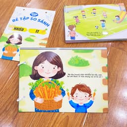 Thẻ Flash EVON BABY dạy bé tập nói - Giúp Bé Tập Nói Sớm - Bé tập so sánh - NHIỀU ÍT 8