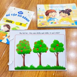 Thẻ Flash EVON BABY dạy bé tập nói - Giúp Bé Tập Nói Sớm - Bé tập so sánh - NHIỀU ÍT 7