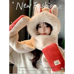 Mũ lông len gấu ấm áp kèm găng tay siêu ấm nữ tính Đồ xinh Vanlee ms6873 cho mọi lứa tuổi nữ xinh xắn trẻ trung điệu đà 1