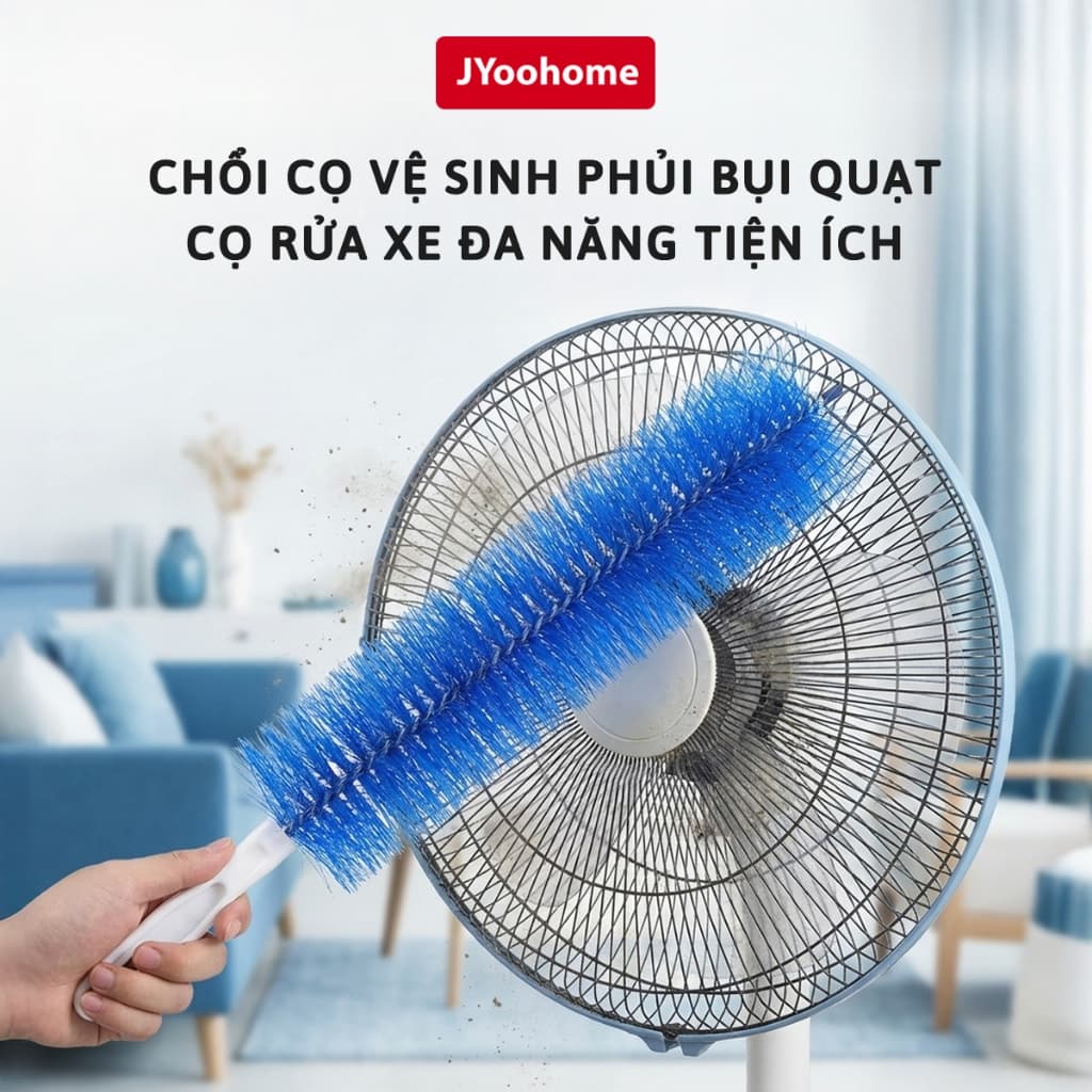 Chổi Vệ Sinh Quạt Rửa Xe Máy Xe Đạp JYoohome Chổi Phủi Bụi Vệ Sinh Bàn Phím Lau Khe Hẹp Cửa Sổ