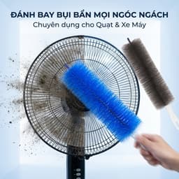 Chổi Vệ Sinh Quạt Rửa Xe Máy Xe Đạp JYoohome Chổi Phủi Bụi Vệ Sinh Bàn Phím Lau Khe Hẹp Cửa Sổ 4