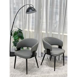 Ghế CHAMP ngồi ăn cơm, trang điểm, làm việc hàng nhập khẩu bọc da PU cao cấp chống mèo cào GA16 8