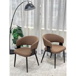 Ghế CHAMP ngồi ăn cơm, trang điểm, làm việc hàng nhập khẩu bọc da PU cao cấp chống mèo cào GA16 6