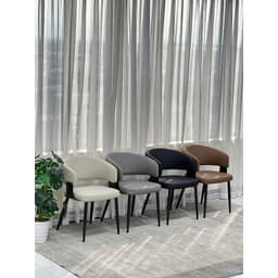 Ghế CHAMP ngồi ăn cơm, trang điểm, làm việc hàng nhập khẩu bọc da PU cao cấp chống mèo cào GA16 5