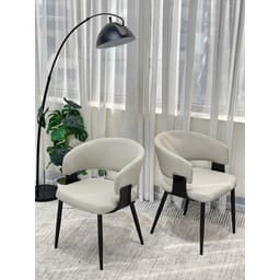 Ghế CHAMP ngồi ăn cơm, trang điểm, làm việc hàng nhập khẩu bọc da PU cao cấp chống mèo cào GA16 7