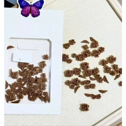 Túi charm hoa hồng mix bi mầu trắng - phụ kiện làm NAIL 3