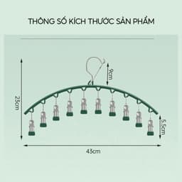 Móc Treo Quần Áo Đồ Lót Tất Vớ Đa Năng JYoohome Móc Kẹp Ghim Chống Trượt Phơi Đồ Tiện Lợi Gọn Gàng 8