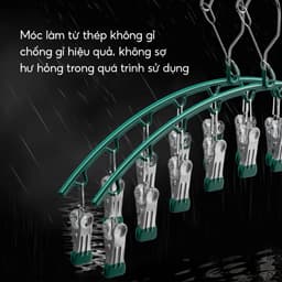 Móc Treo Quần Áo Đồ Lót Tất Vớ Đa Năng JYoohome Móc Kẹp Ghim Chống Trượt Phơi Đồ Tiện Lợi Gọn Gàng 7
